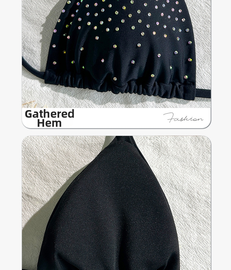 Sexy tweedelig badpak voor dames, zomerse strandbikini met strikjes_voghion.com