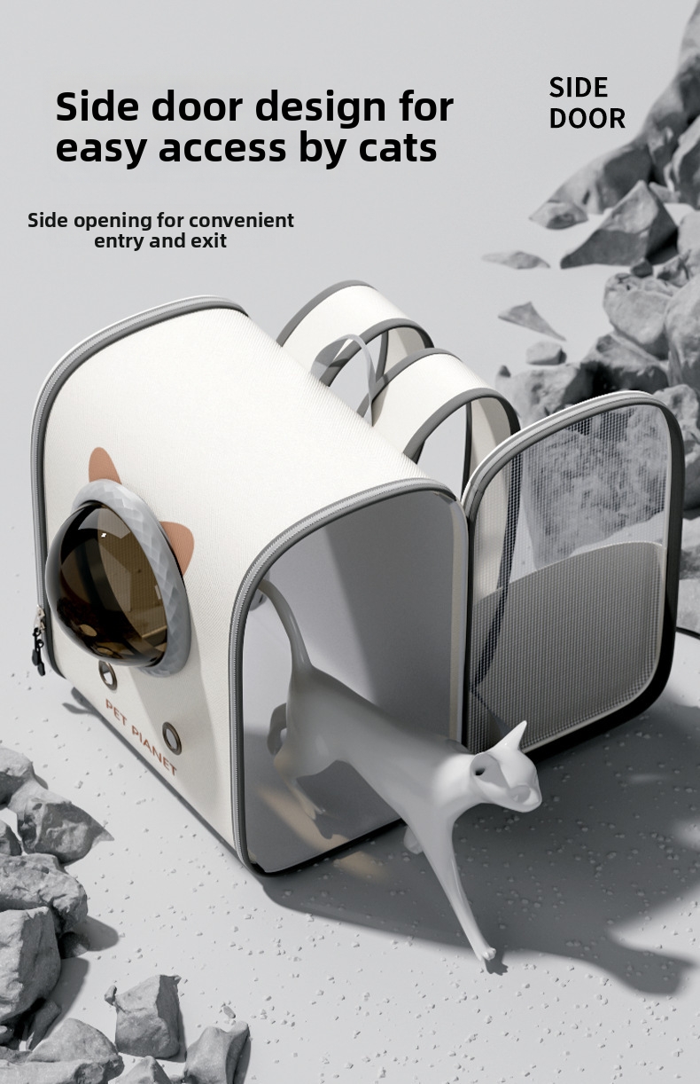 Space Capsule Cat Backpack Portable Pet Carrier Travel Bag_voghion.com
