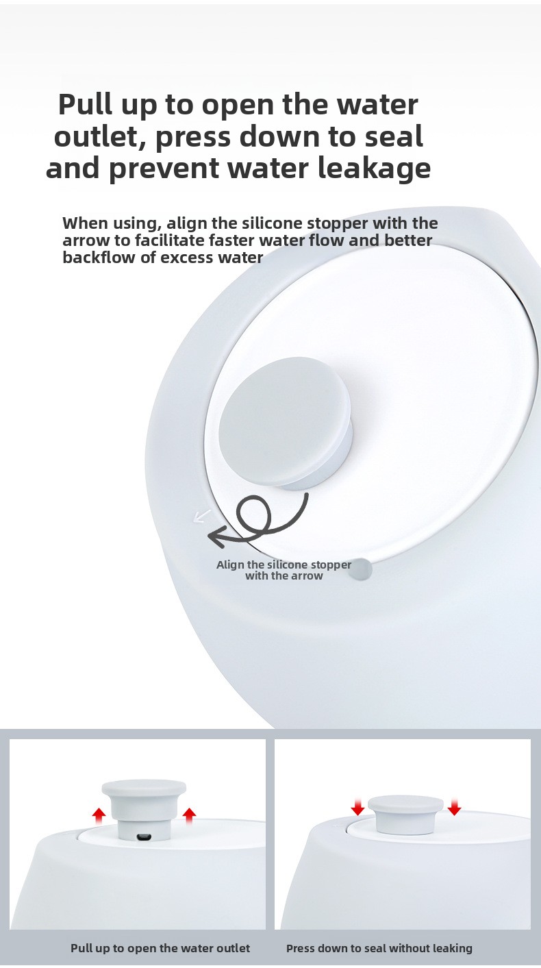 Portable dog water dispenser with carrying strap