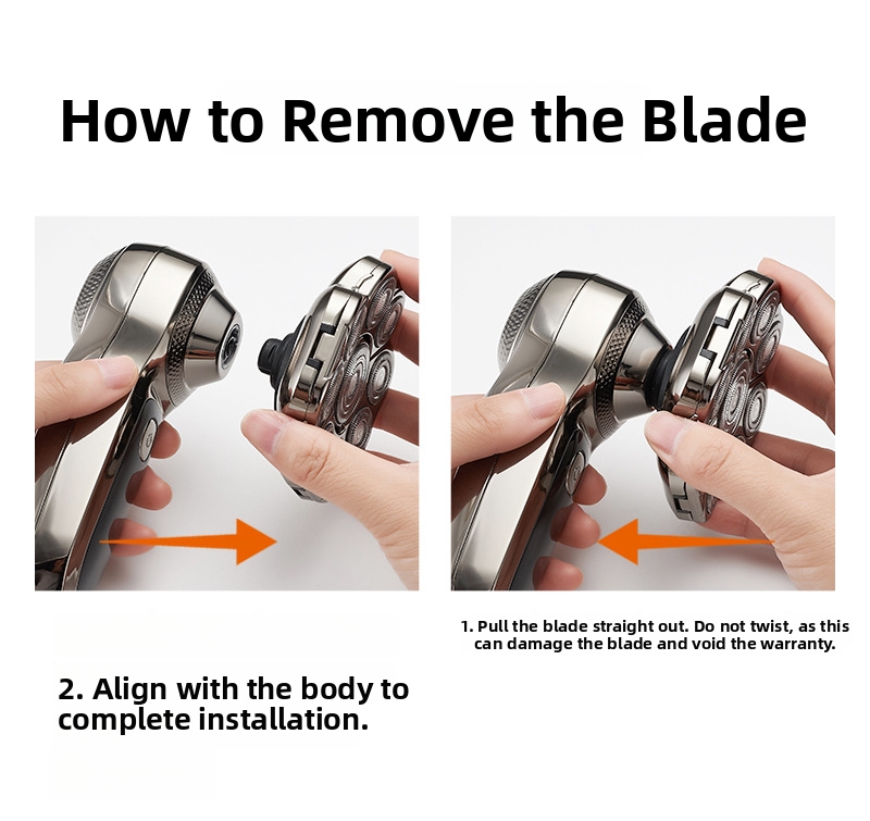 Electric Shaver 6-in-1 Rechargeable Hair Clipper For Bald Heads_voghion.com