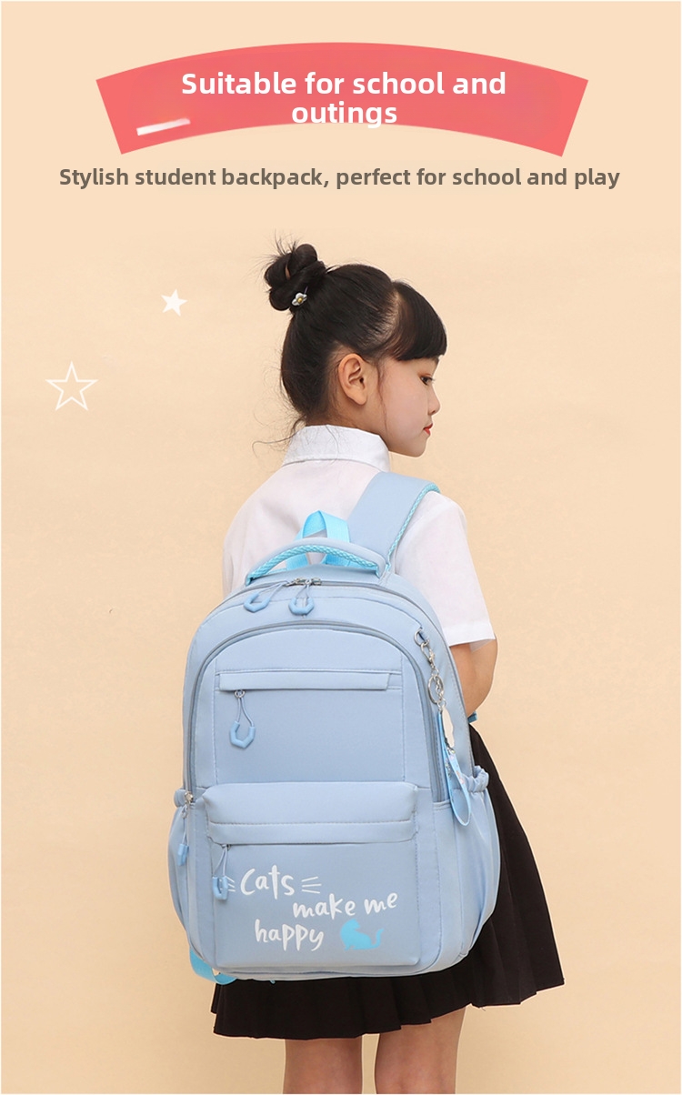 Lightweight Large Capacity Casual Backpack For School Girls_voghion.com
