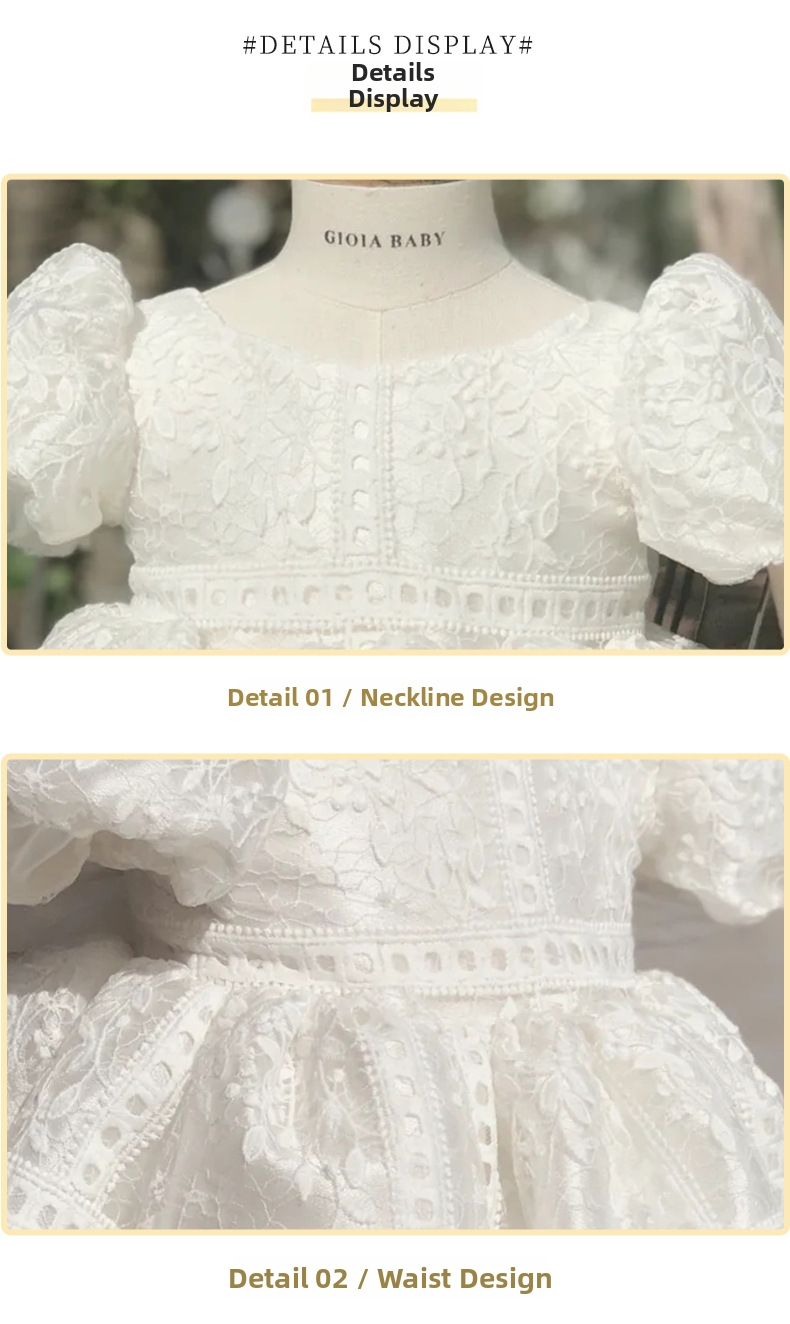 Vestido de princesa con mangas abullonadas y estampado niña_voghion.com