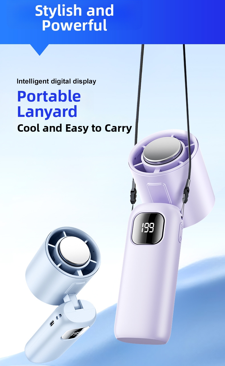 Portable Handheld Cooling Fan With Ice Compress Turbine_voghion.com