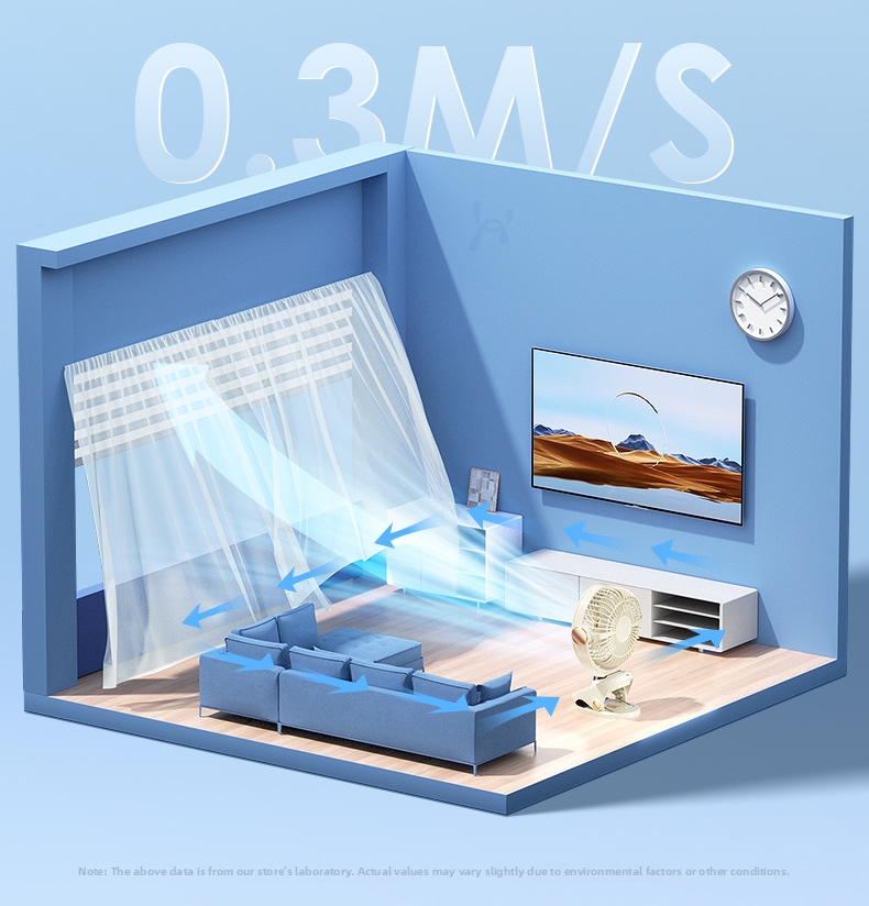 Usb Portable Clip Fan Rechargeable Desktop Fan For Student Dorm_voghion.com