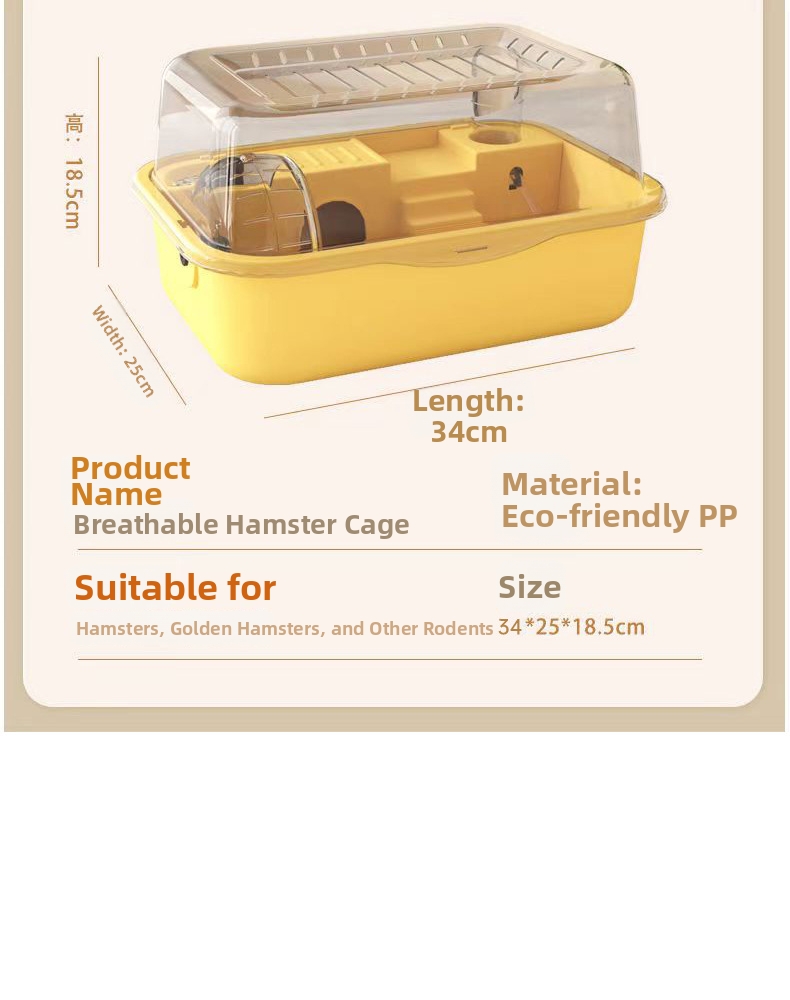 Luxury Acrylic Hamster Cage Large Habitat For Small Rodents_voghion.com