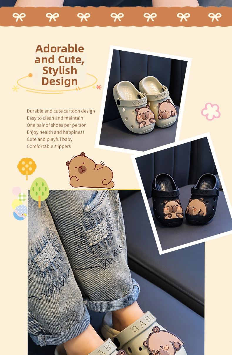 Childrens Reversible Clogs Non-slip Soft Soled Sandals Kids_voghion.com