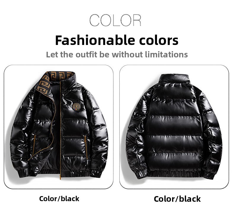 Winter New Men's Fashion Trend Stand-up Collar Jacket Versatile Casual Solid Color Jacket_viptrois.com