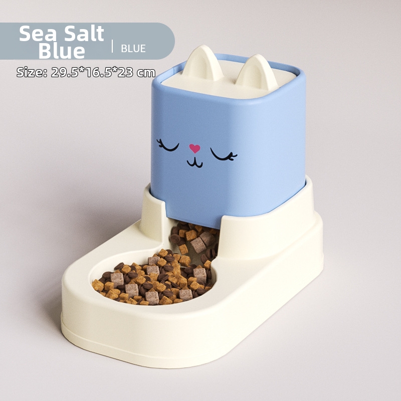 Distributore automatico di cibo per animali domestici 2 in 1 per gatti e cani, ciotola per cani e dispenser d'acqua. Accessori per animali domestici._voghion.com
