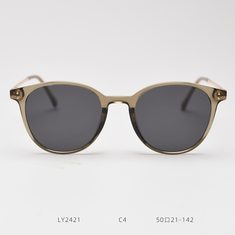 Retro Round Polarized Sunglasses Tortoiseshell Tr90 Unisex Style_voghion.com