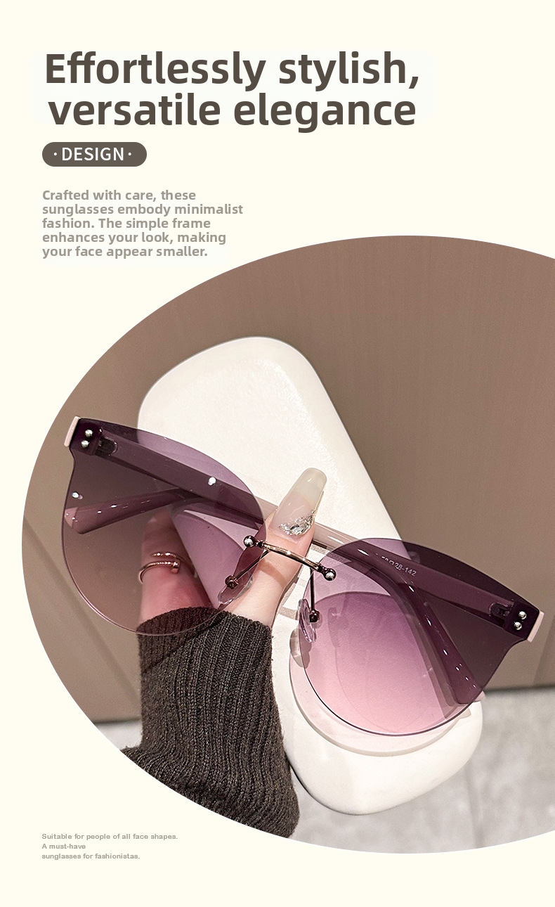 Ovale Oversize Herrensonnenbrille Mit Gradient Uv-schutz_voghion.com