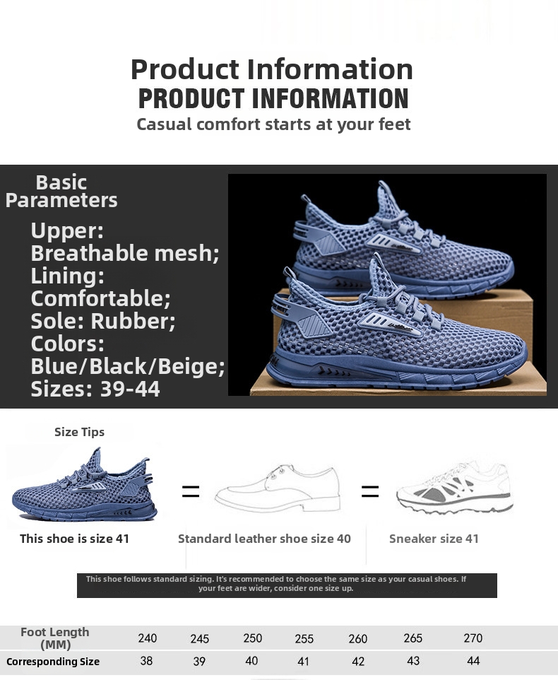 Men's Summer Sports Shoes Breathable Mesh Hollow Out Lightweight Flyknit Size 39-48 White Black Casual_voghion.com