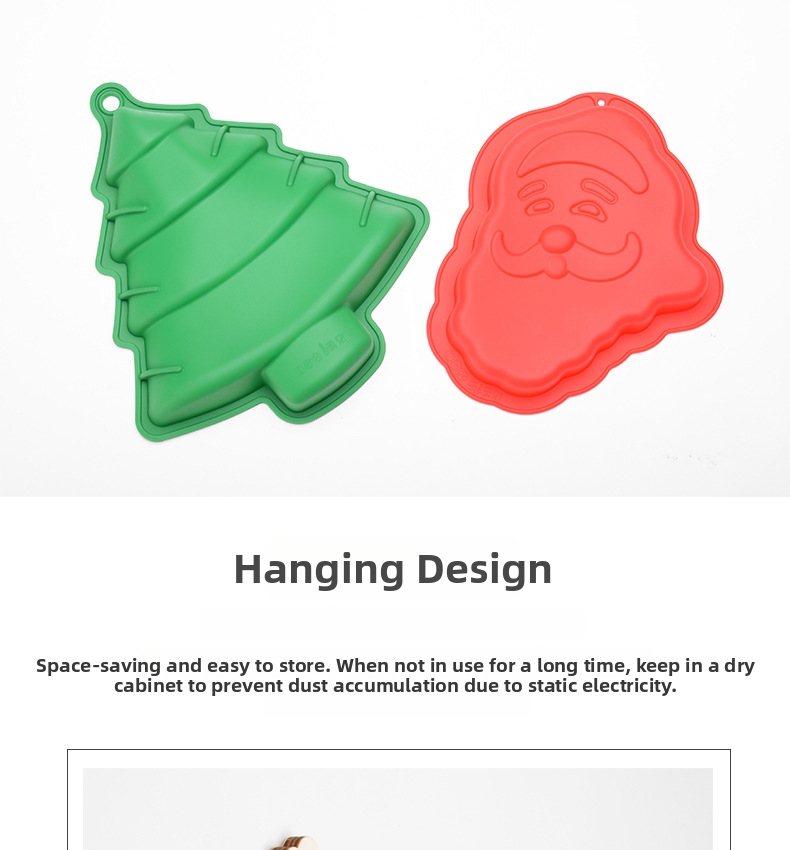 Weihnachtskuchenformen aus Silikon, Weihnachtsmann-Backform, FDA-konform, DIY-Küche, Esszimmer, Bar, Zuhause_voghion.com