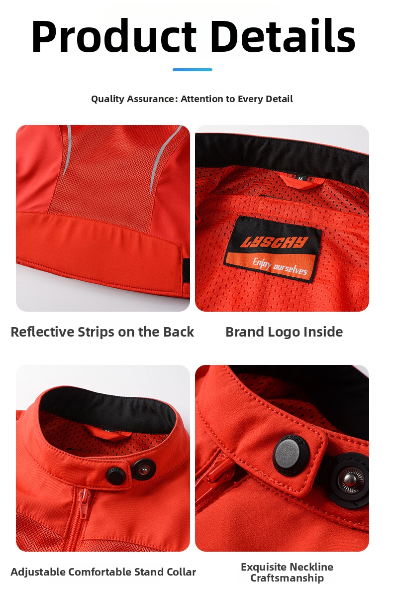 Men's Mesh Breathable Motorcycle Riding Jacket Spring/Summer Anti-Fall Rally Suit All-Season Gear For Riding Apparel_voghion.com