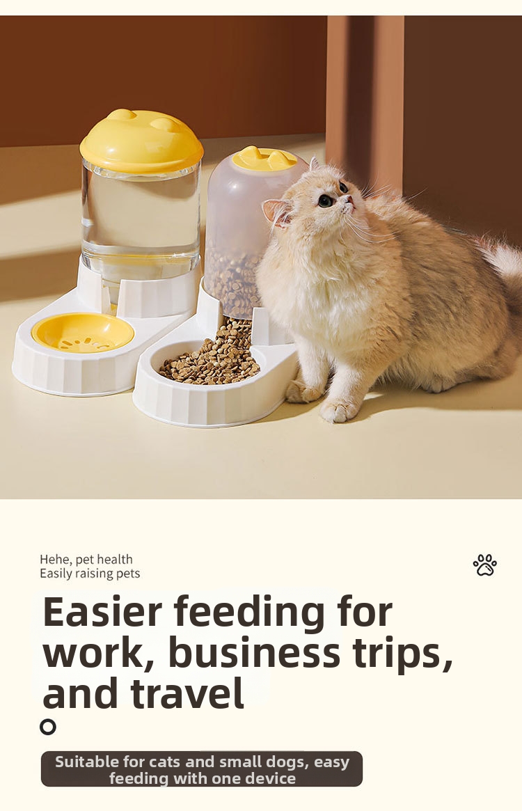 Automatic Cat Feeder And Water Dispenser Cloud Shape For Pets_voghion.com