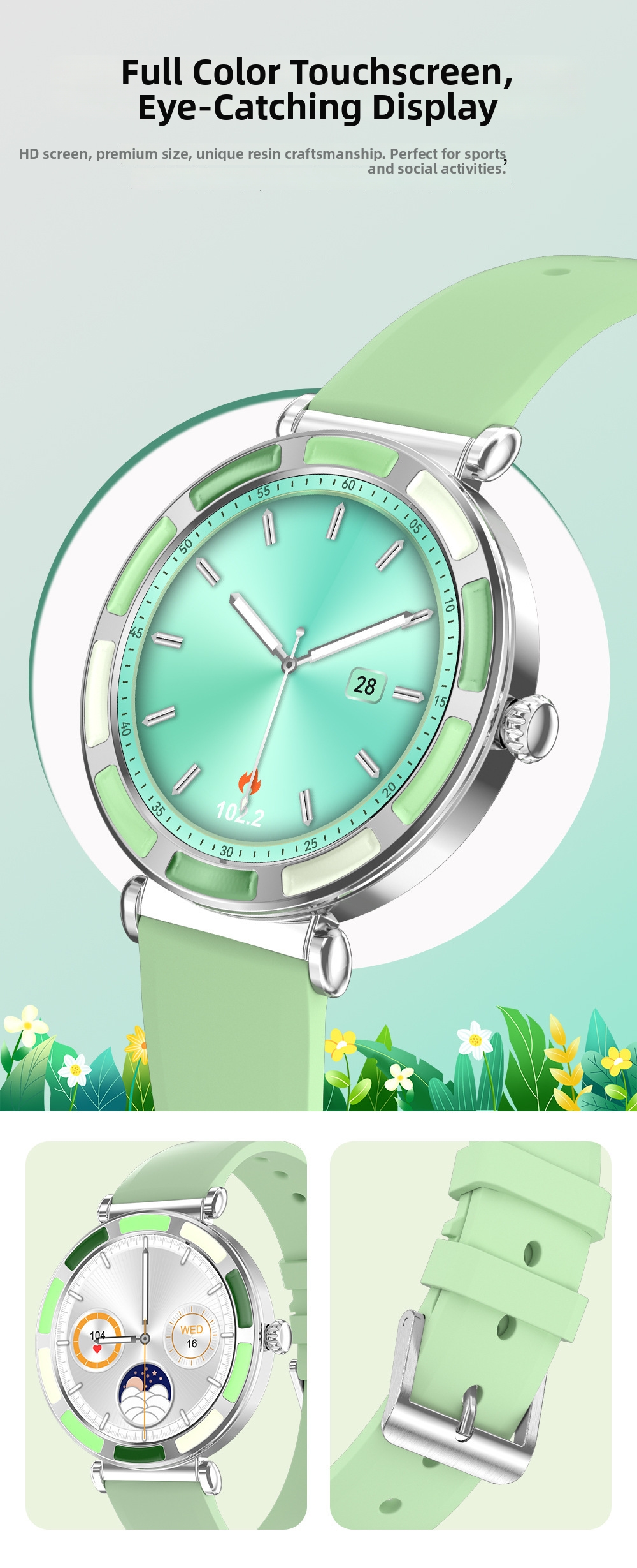 Smartwatch For Women With Bluetooth Calling And Fitness Tracker_voghion.com