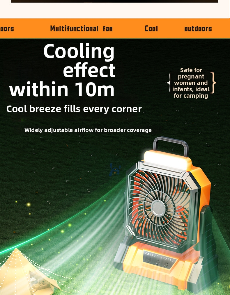 Ventilatore da campeggio portatile con luce led e gancio_voghion.com