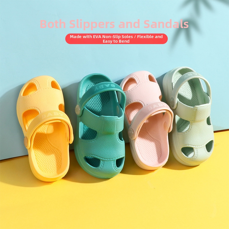 Kids' Non-Slip Soft Soled Clogs EVA Children's Slippers Summer Beach Sandals Boys Girls Baby Shoes_voghion.com