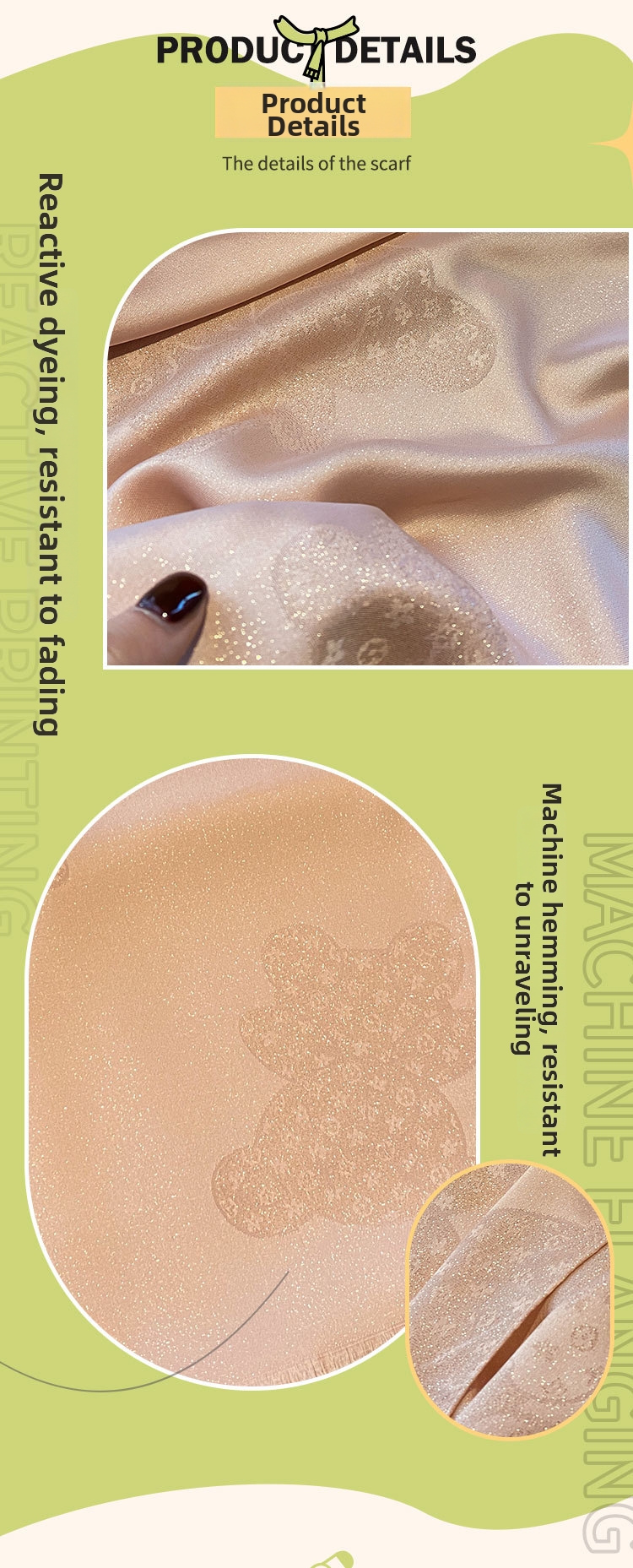 Lenço de seda e algodão com design de estrelas xale de praia_voghion.com