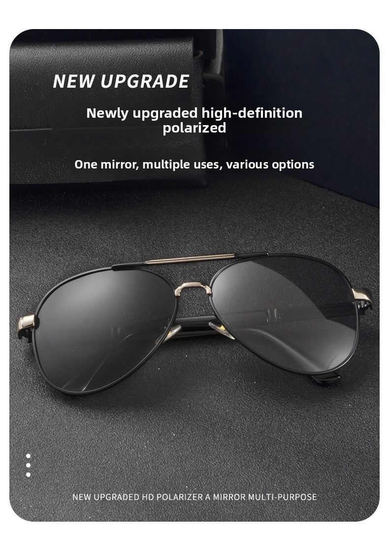 Upgrade The New Day And Night Color-changing Sunglasses For Men's Driving, Driver Glasses, Polarizing Glasses, Sunglasses, Fishing Glasses._voghion.com