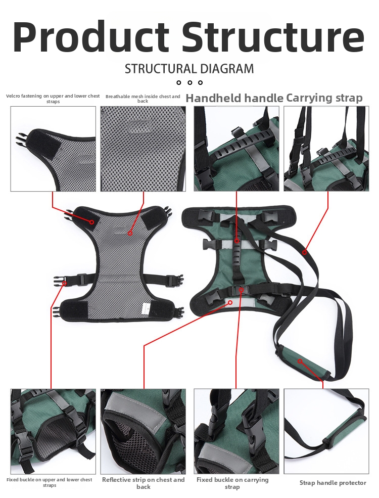 Pet Harness And Dog Leash For Car Safety And Walking Support_voghion.com
