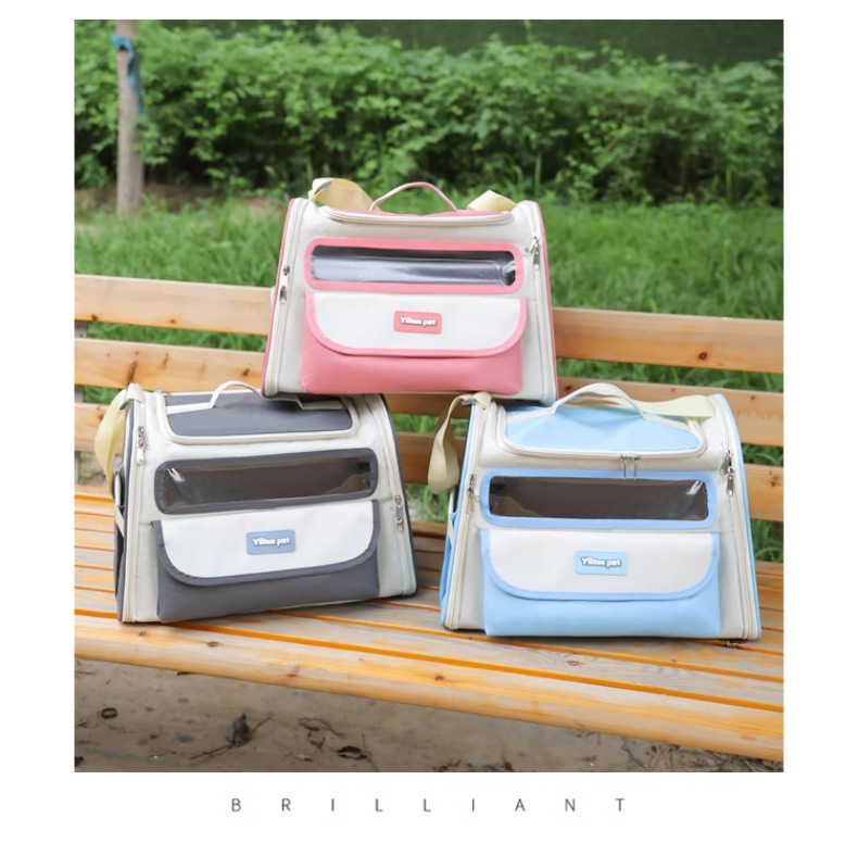 Stylish Pet Carrier Bag Large Capacity Shoulder Accessory For Cats_voghion.com