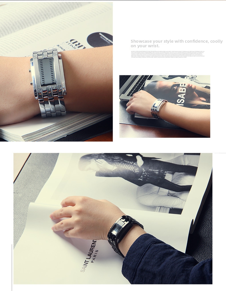 Montre digitale rétro led étanche unisexe pour les couples_voghion.com