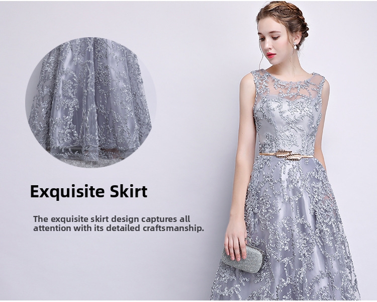 New 2026 Elegant Slimming Long Evening Gown for Women Spring Banquet Hostess Dress_ecoleips.com