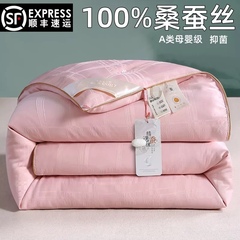 結婚祝いシルク掛け布団100％高級ギフト春秋掛け布団、ジッパー付き二役冬掛け布団芯、四季通用