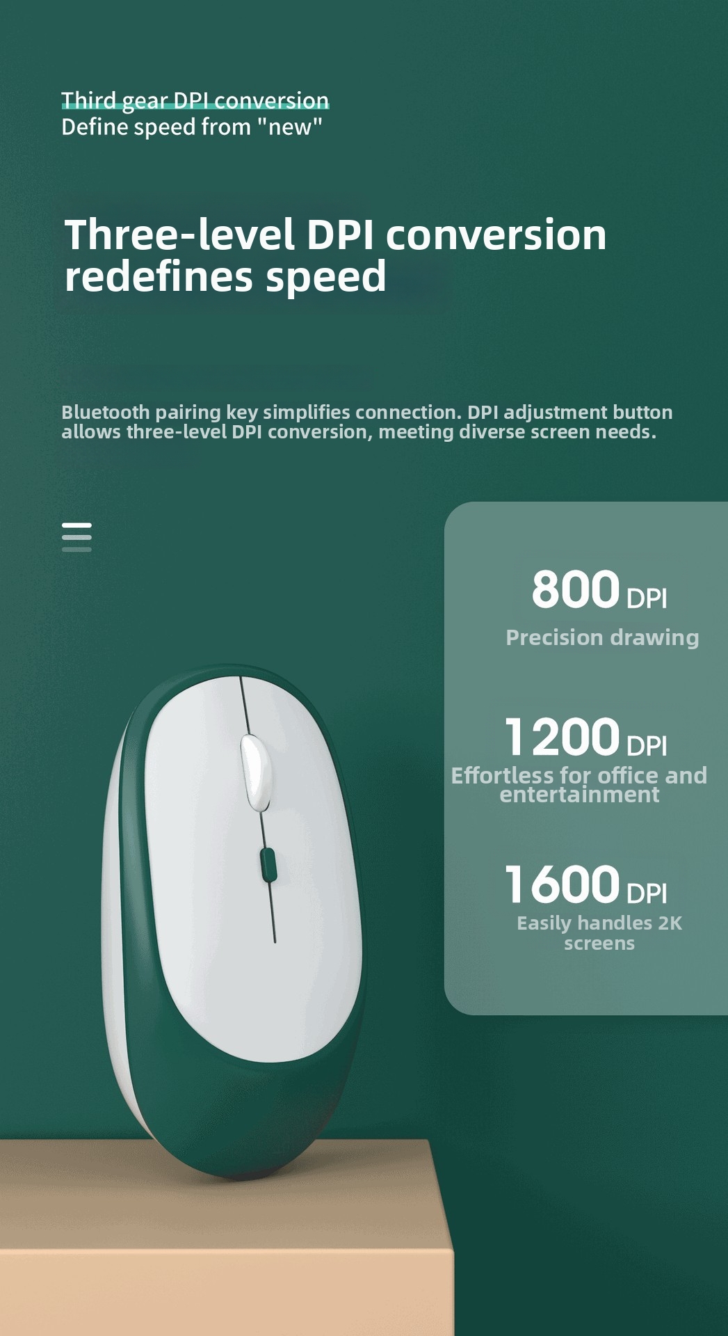 Leise kabellose Bluetooth-Dual-Mode-Maus, wiederaufladbar, Großhandel, auf Lager, verschiedene Farben, einfache Büromaus_voghion.com