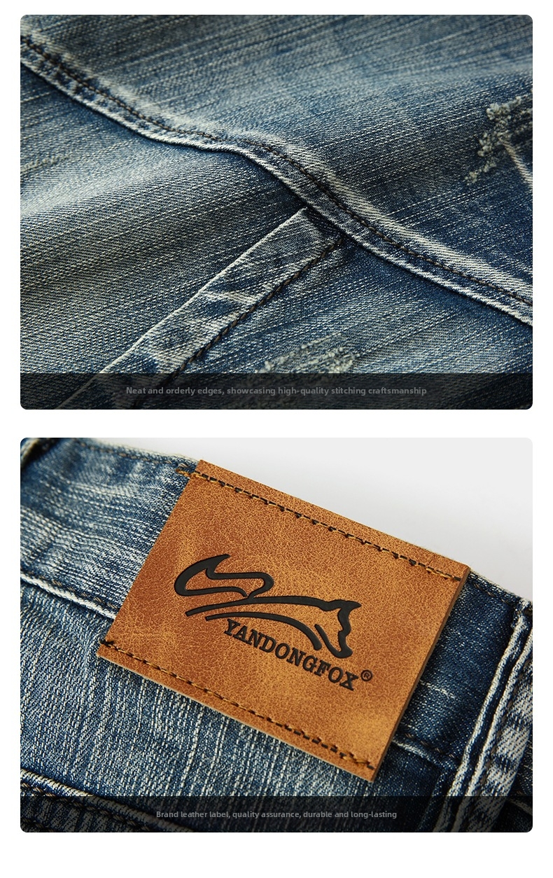 Herren Vintage Patchwork Jeansshorts Im Lässigen Cargo Stil_voghion.com