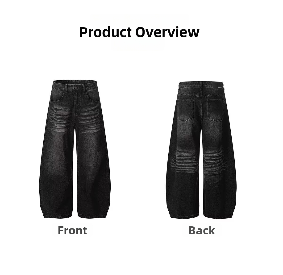 Men's Retro Straight Leg Jeans High Waisted Slimming Loose Fit Floor Length Black Gray Spring Autumn New Style American Denim_mkmklike.com