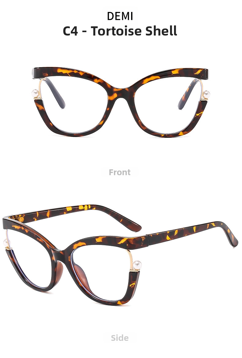 Cat Eye Blaulichtfilterbrille Für Damen Retro Stil Pc Brille_voghion.com