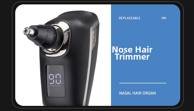 Electric Shaver Bald Head Hair Clipper Digital Display Six Blade Multi-Functional 5-in-1 Razor_voghion.com