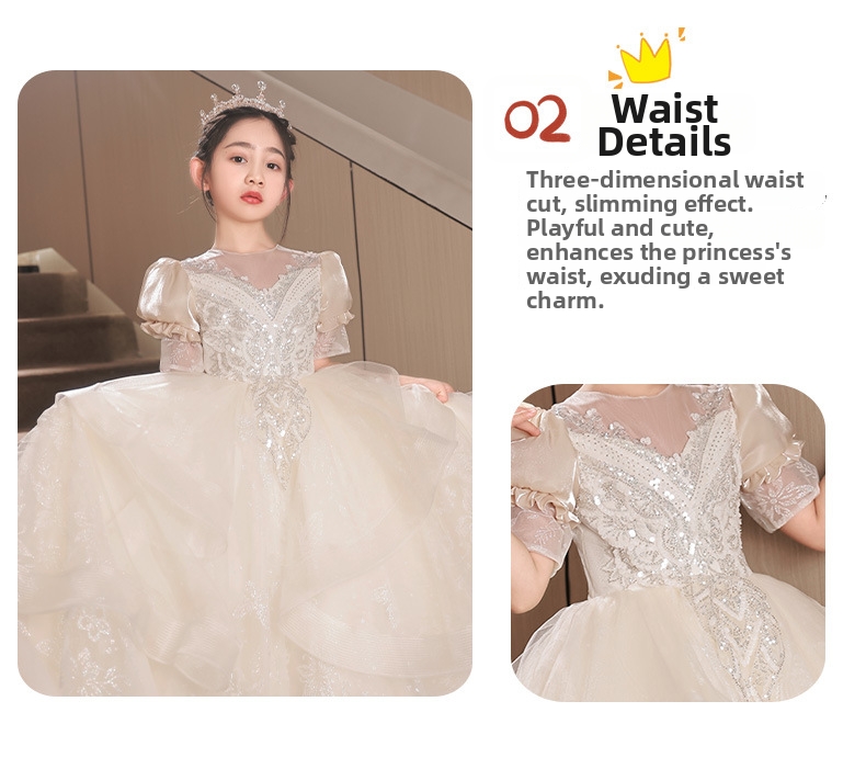 Mother & Kids Girls Princess Dress Birthday Flower Girl Dresses Wedding Little Children Performance Costumes Spring Autumn_voghion.com