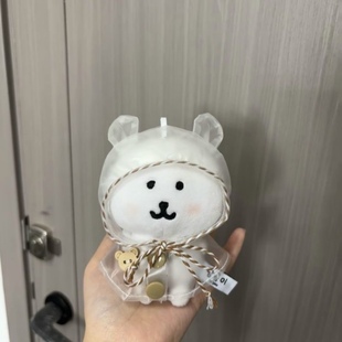 Labubu High-Value Self-Deprecating Bear Doll Clothes 10cm Quirky Creative Dress-Up Cute Raincoat Outfit Accessory