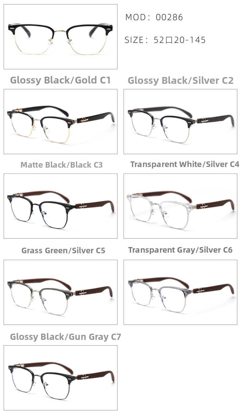Stylish Unisex Eyewear Frames With Artistic Wood Grain Finish_voghion.com