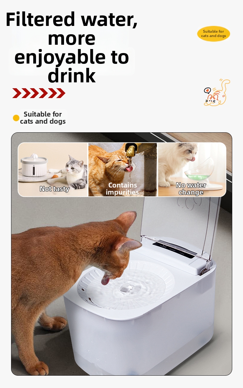 Intelligenter Trinkbrunnen Für Haustiere Mit Klappdeckel_voghion.com