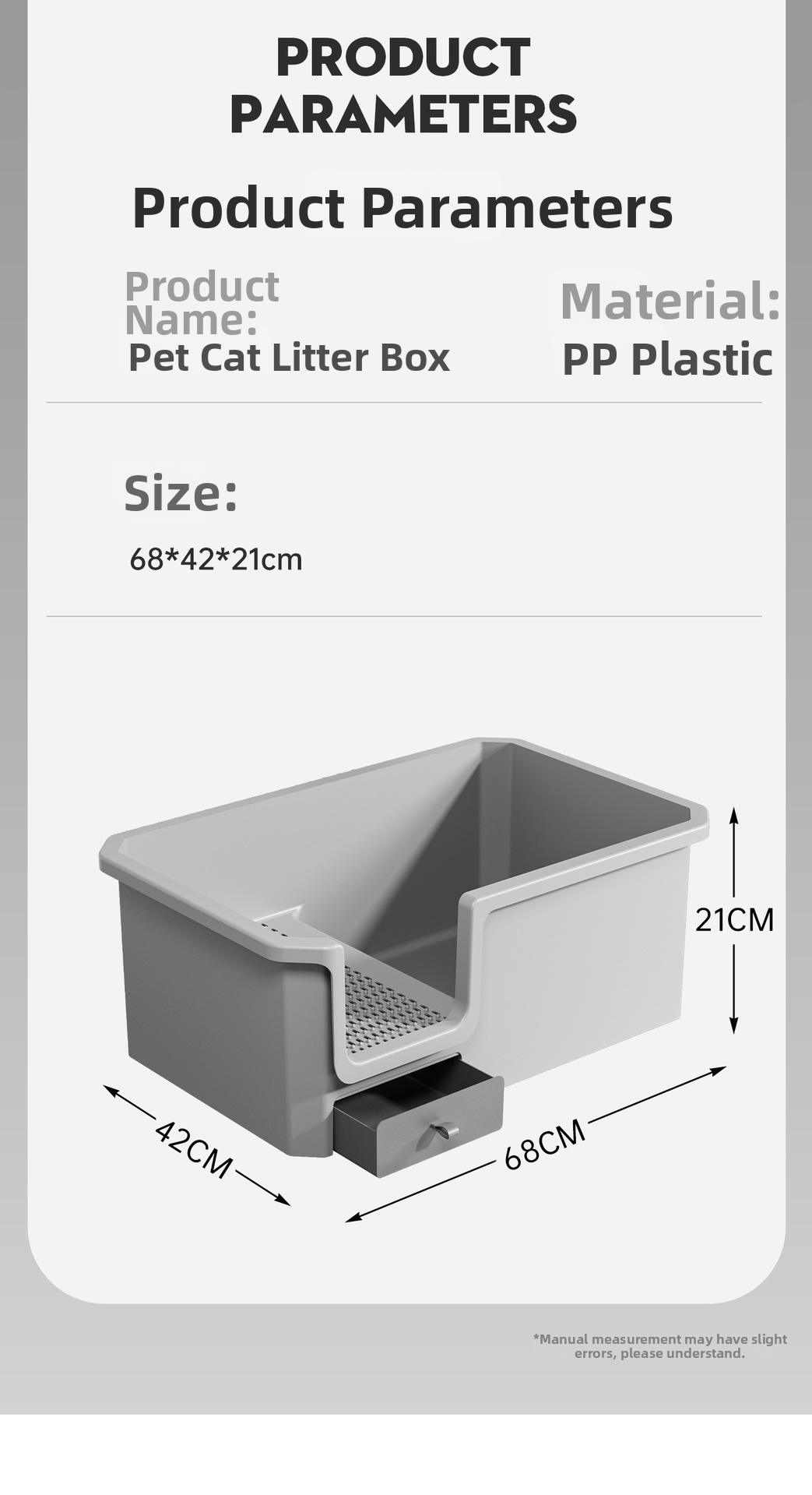 Grooss Halvoppene Katzentoilette Mit Hohem Rand Fir Haustiere_voghion.com