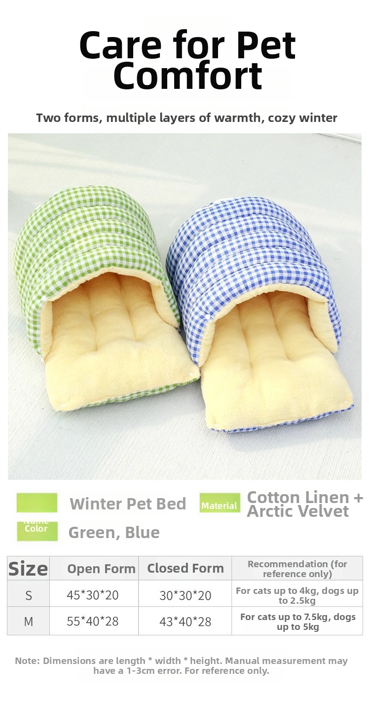 Lit pour chat fermé grotte douillette hiver lavable_voghion.com