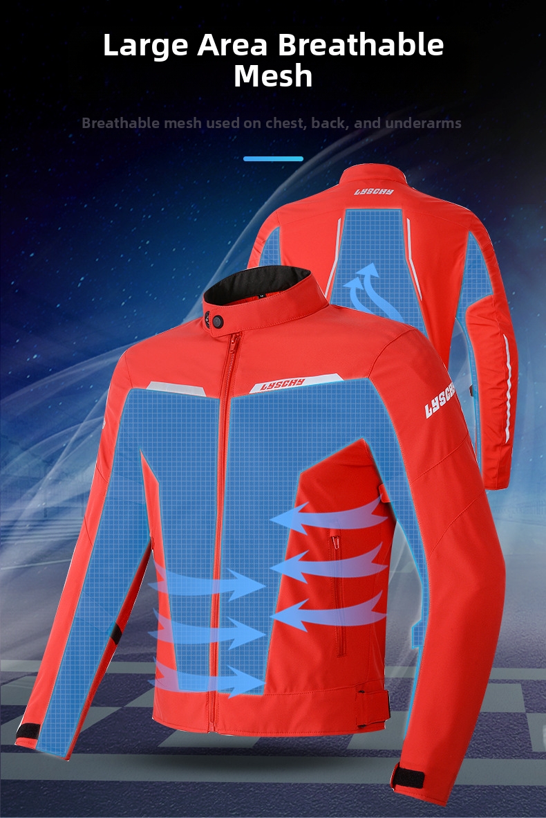 Men's Mesh Breathable Motorcycle Riding Jacket Spring/Summer Anti-Fall Rally Suit All-Season Gear For Riding Apparel_voghion.com