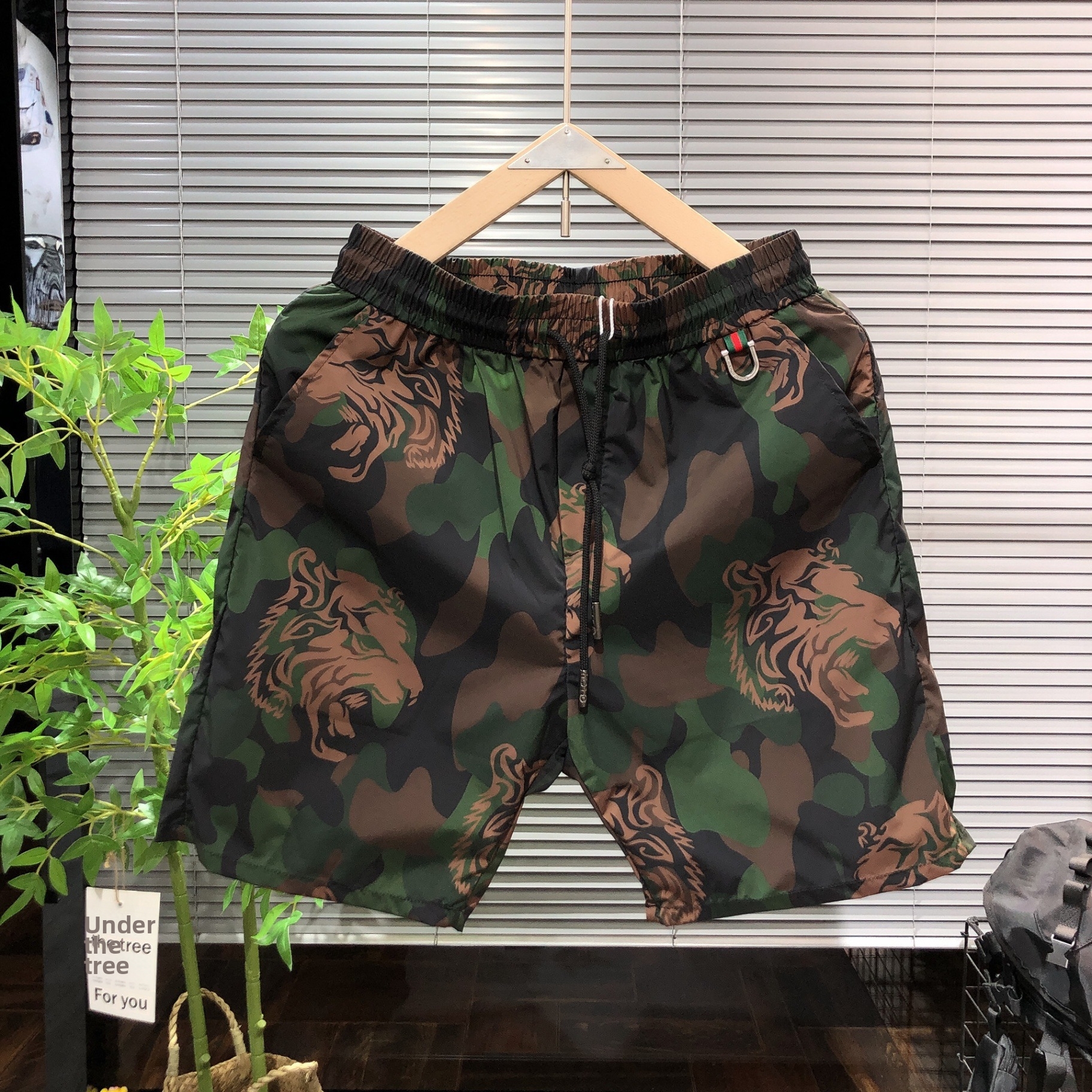 Men's Clothing Men's Quick Drying Breathable Printed Straight Leg Pants Trendy Five Point Casual Sports Beachwear For Summer_viptrois.com