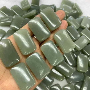 Hetian jade Qinghai material pendant and the blue nothing card DIY accessories small slip pendant jade jewelry wholesale factory