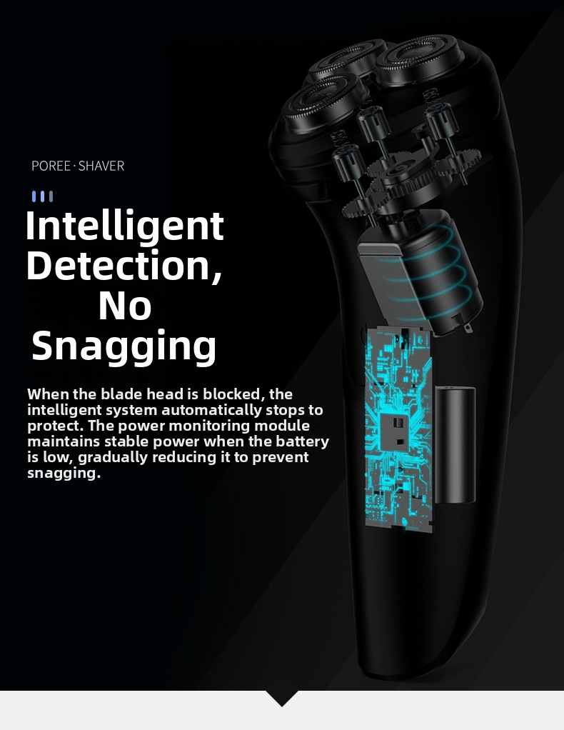 Electric Shaver For Men Rechargeable Fully Washable Three Head_voghion.com