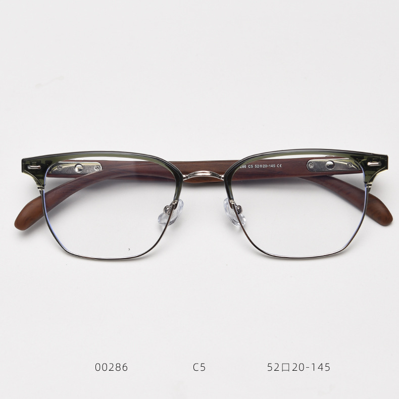 Stylish Unisex Eyewear Frames With Artistic Wood Grain Finish_voghion.com
