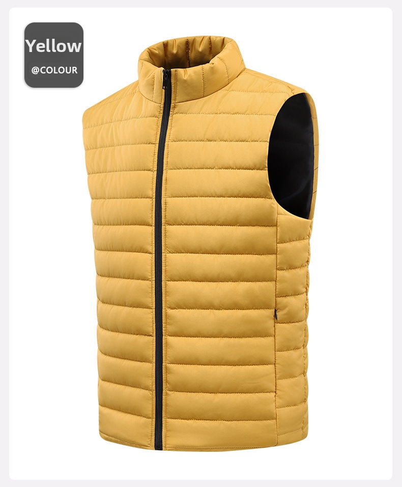 Herren Weste Mit Stehkragen Für Herbst Und Winter Leger_voghion.com