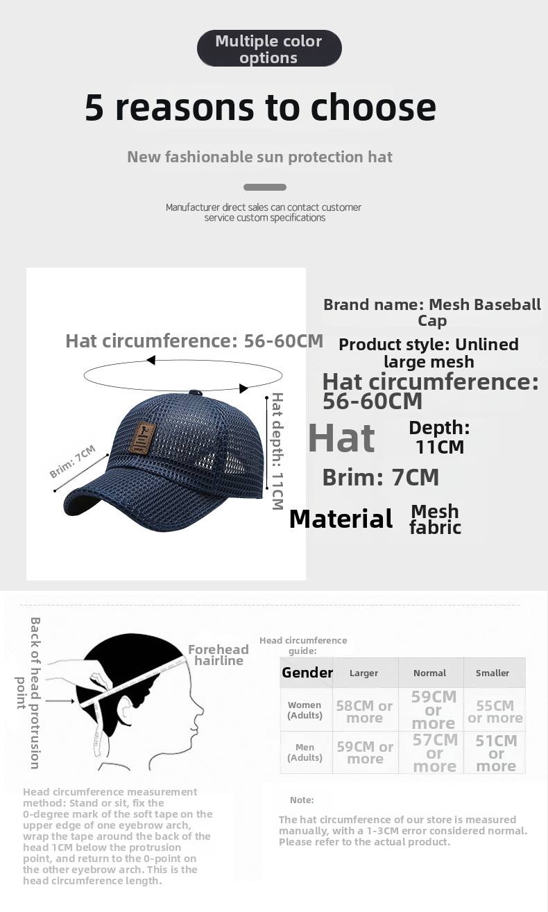 Mesh Baseball Cap Für Herren Atmungsaktive Sommer Kappe_voghion.com
