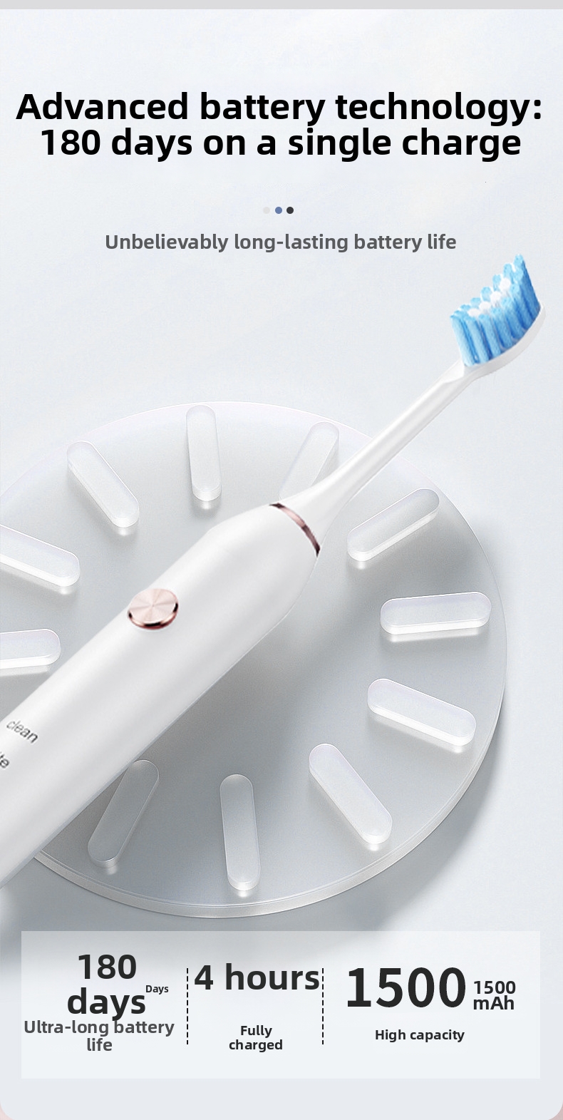 Brosse à dents électrique sonique à lévitation magnétique – 5 modes, poils ultra-doux, étanche, rechargeable par USB, 40 000 tr/min, faible niveau sonore_voghion.com