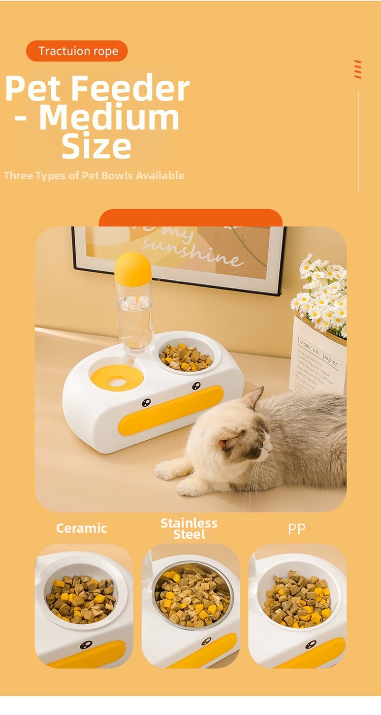 Doppelnapf Für Katzen Mit Automatischem Wasserspender_voghion.com