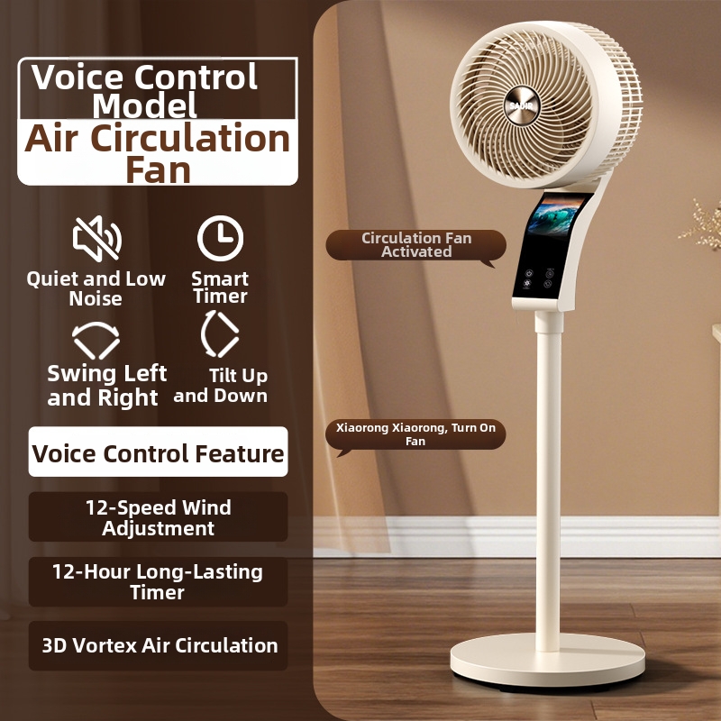 Ventilatore per la circolazione dell'aria per casa e camera da letto - Funzionamento silenzioso, elevata potenza del vento, ventilatore da tavolo/pavimento, piccolo e a risparmio energetico_voghion.com