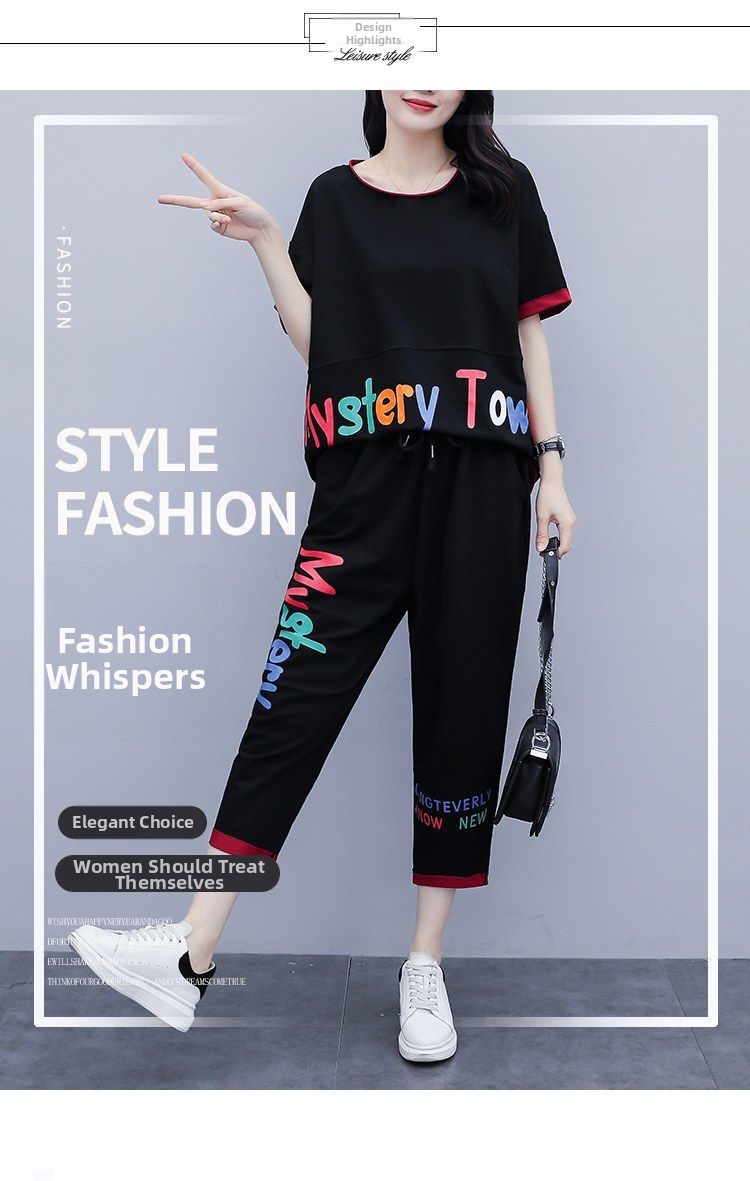 Women's Clothing Summer Two Piece Set Stylish Casual Outfit Perfect For Plus Size Women_ecoleips.com